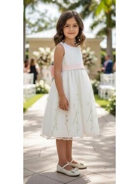 Sweet Pea & Lilli Girls Easter Dress Size 5 Floral Special Occasion